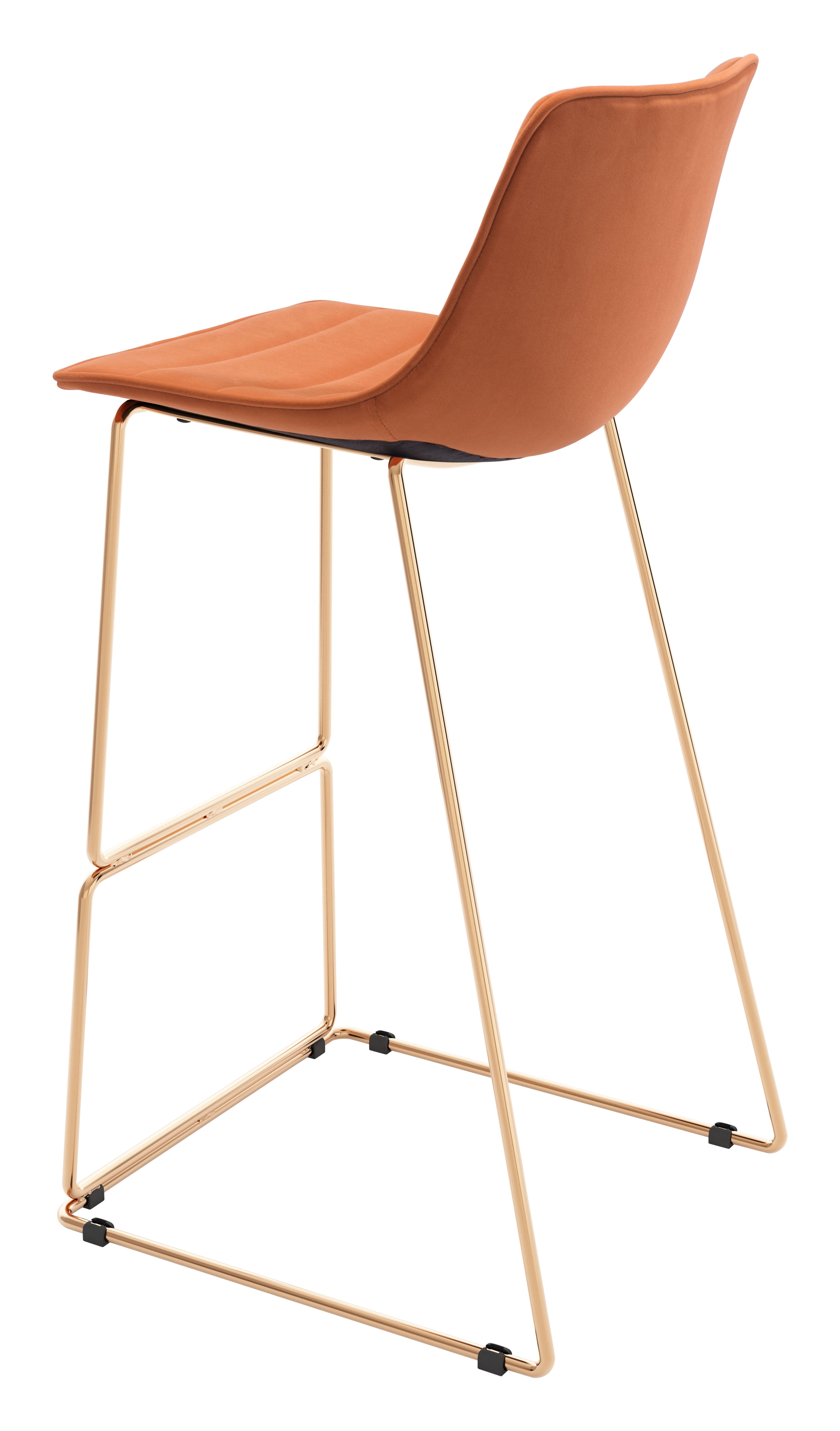 Adele Barstool (Set of 2) Orange & Gold