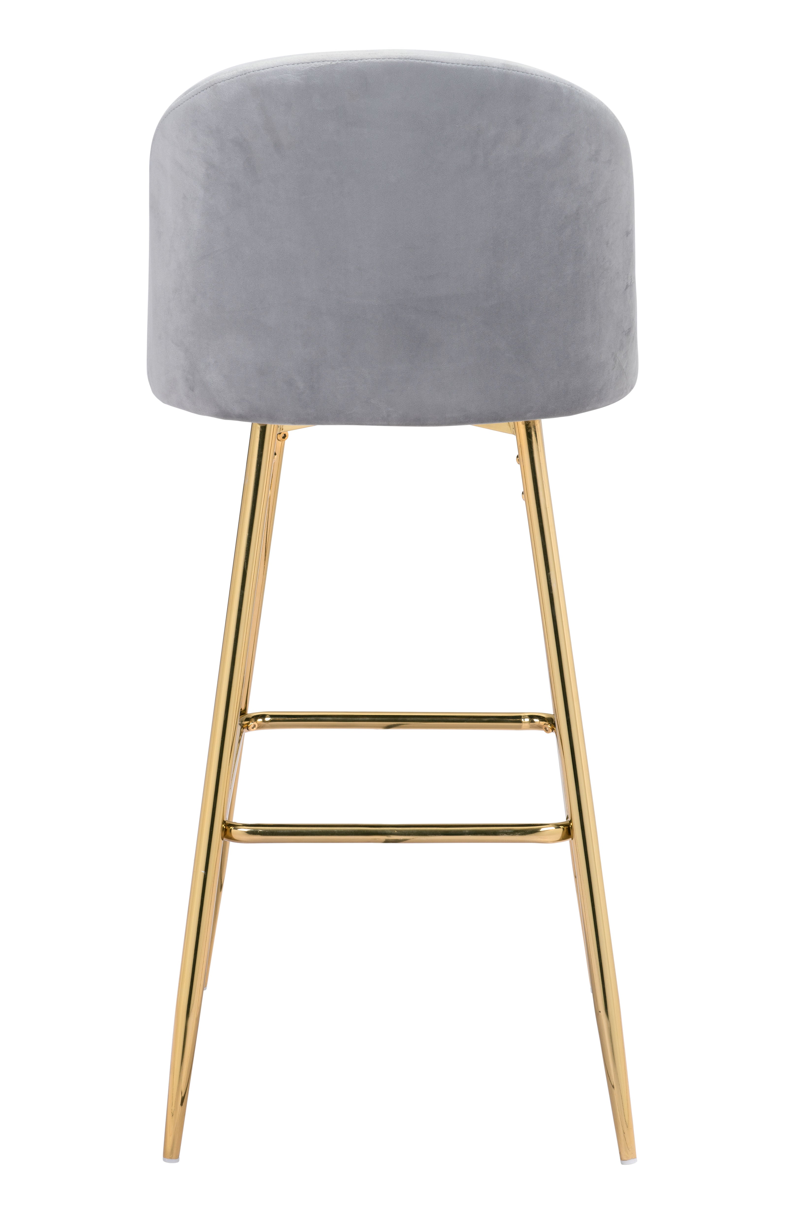 Cozy Barstool Gray & Gold