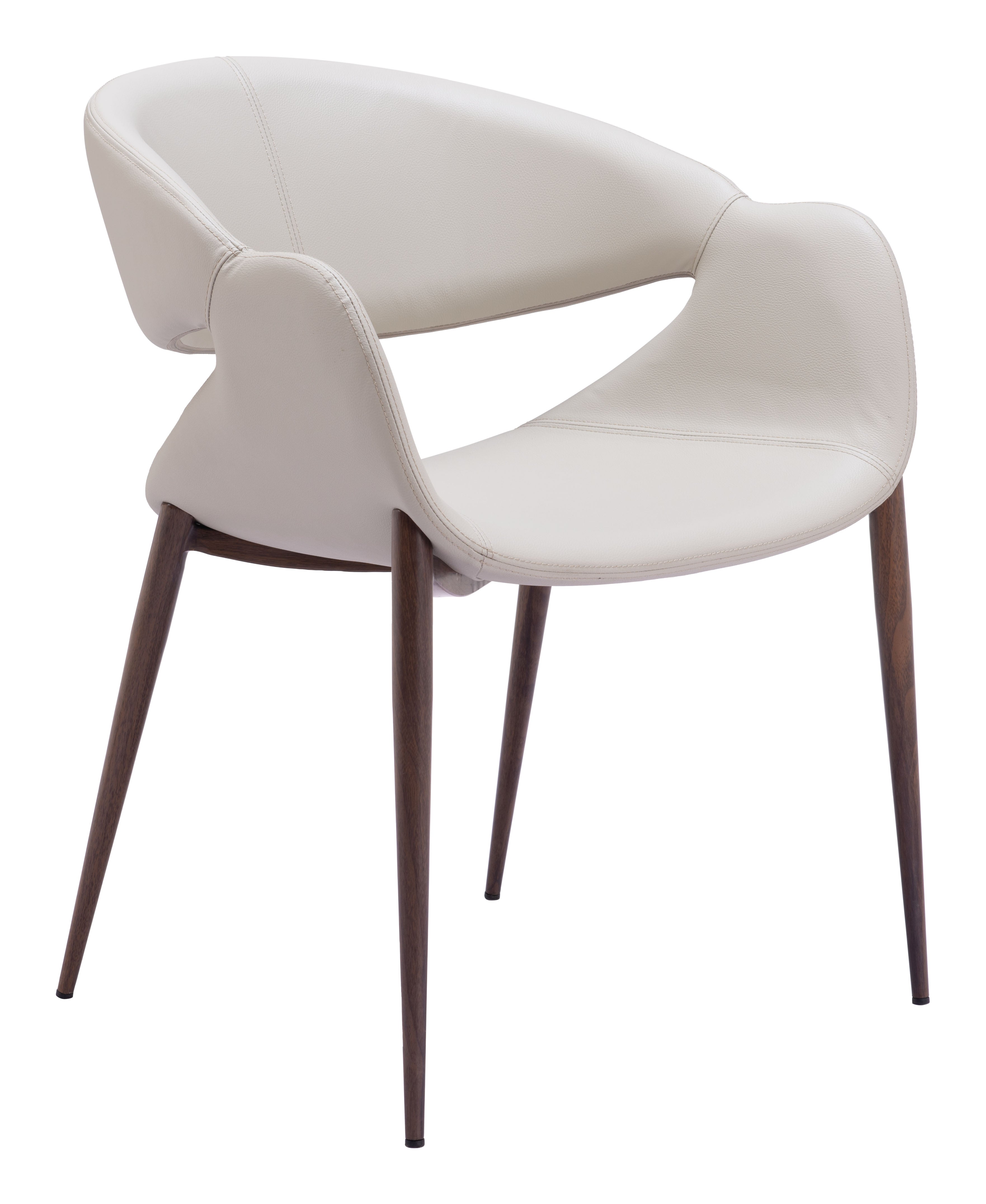 Limay Dining Chair Beige & Walnut