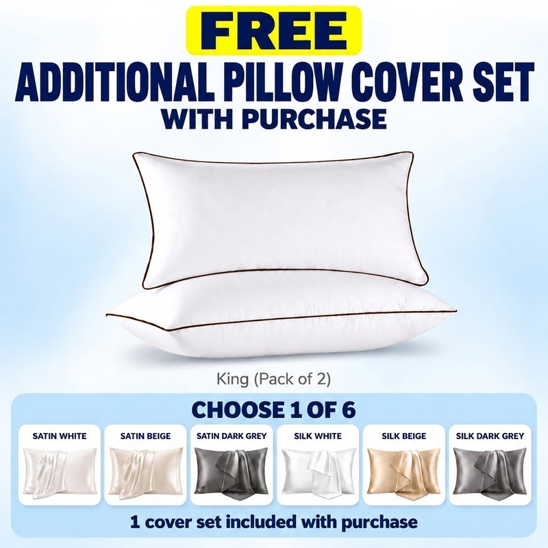 Hotel-Style Down Alternative Pillows, Set of 2 – Standard, Queen & King