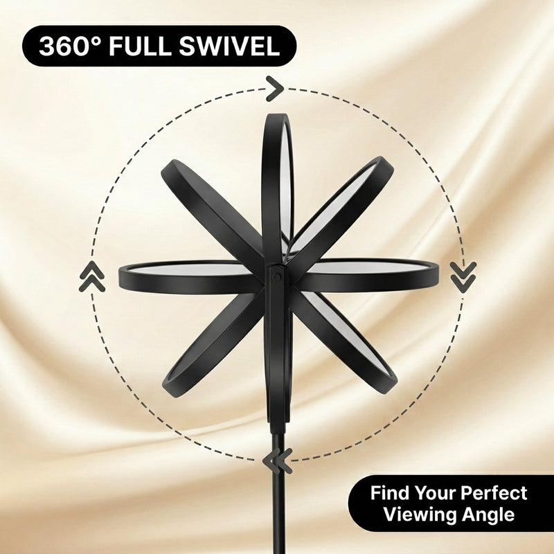 LED makeup mirror customizable 3-color lighting: cool white, natural daylight, and warm glow
