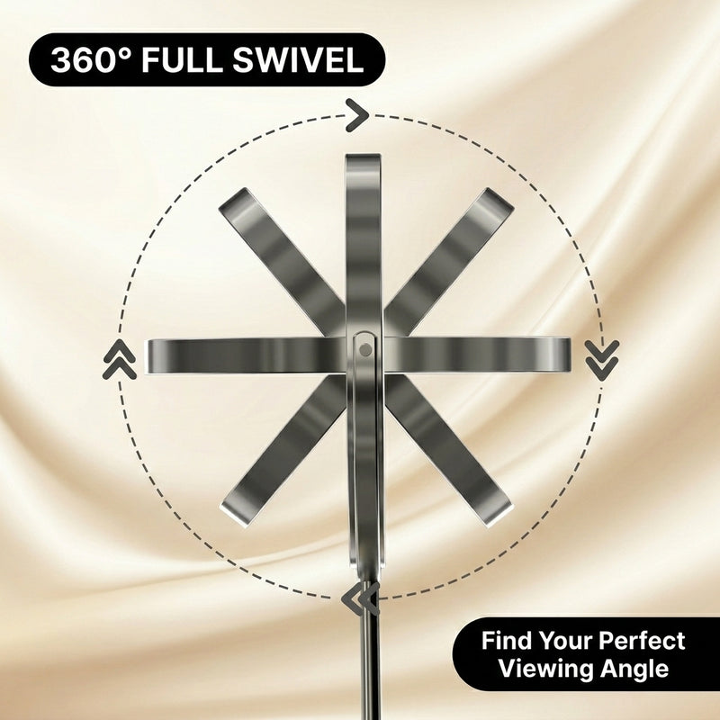 LED makeup mirror customizable 3-color lighting: cool white, natural daylight, and warm glow