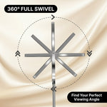 LED makeup mirror customizable 3-color lighting: cool white, natural daylight, and warm glow