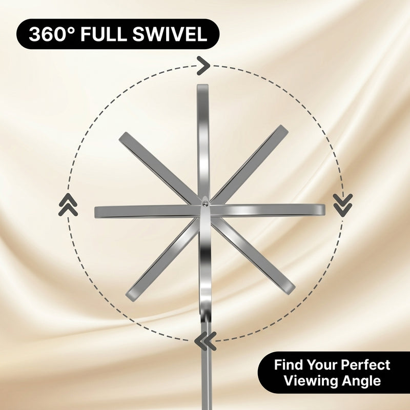LED makeup mirror customizable 3-color lighting: cool white, natural daylight, and warm glow