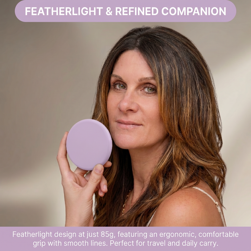 Dimension chart for the 3.3 by 2.5 inch LED travel makeup mirror
