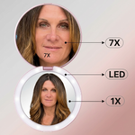 Dimension chart for the 3.3 by 2.5 inch LED travel makeup mirror
