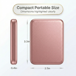 Side profile of the pink LED travel makeup mirror showing its slim, foldable design