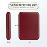 Side profile of the pink LED travel makeup mirror showing its slim, foldable design