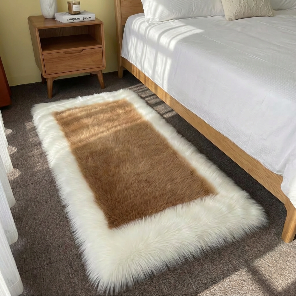 Soft & Fluffy Sheepskin Rug – Non-Slip, Machine Washable Faux Fur Carpet for Bedroom & Living Room | Trufairs