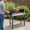 Outdoor BBQ Rotisserie Charcoal Grill with 3-Level Adjustable Grates & Storage Shelves – Stainless Steel Backyard Cooker | Trufairs