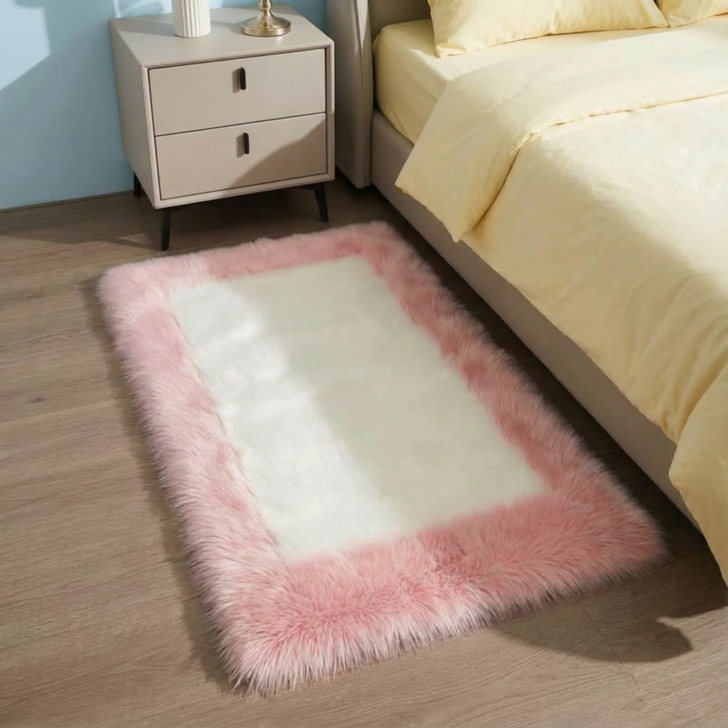 Soft & Fluffy Sheepskin Rug – Non-Slip, Machine Washable Faux Fur Carpet for Bedroom & Living Room | Trufairs