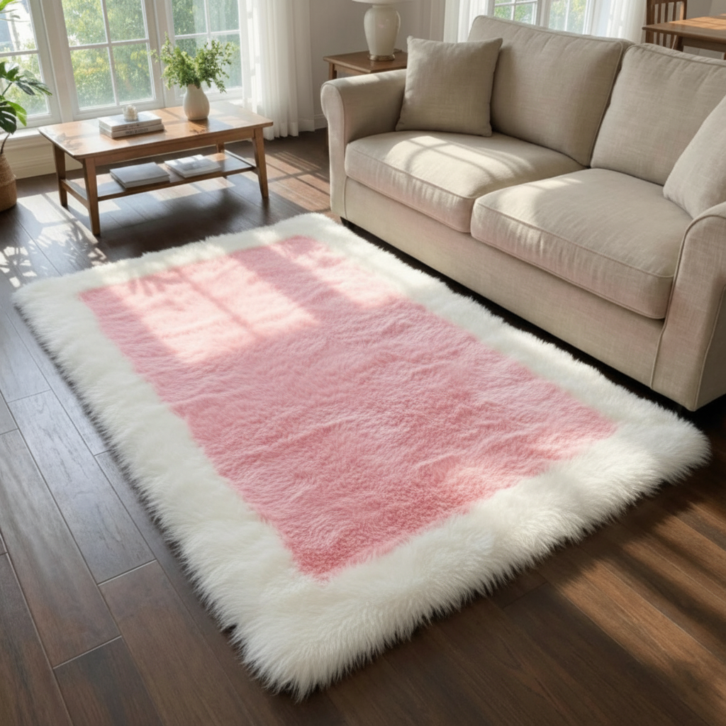Soft & Fluffy Sheepskin Rug – Non-Slip, Machine Washable Faux Fur Carpet for Bedroom & Living Room | Trufairs