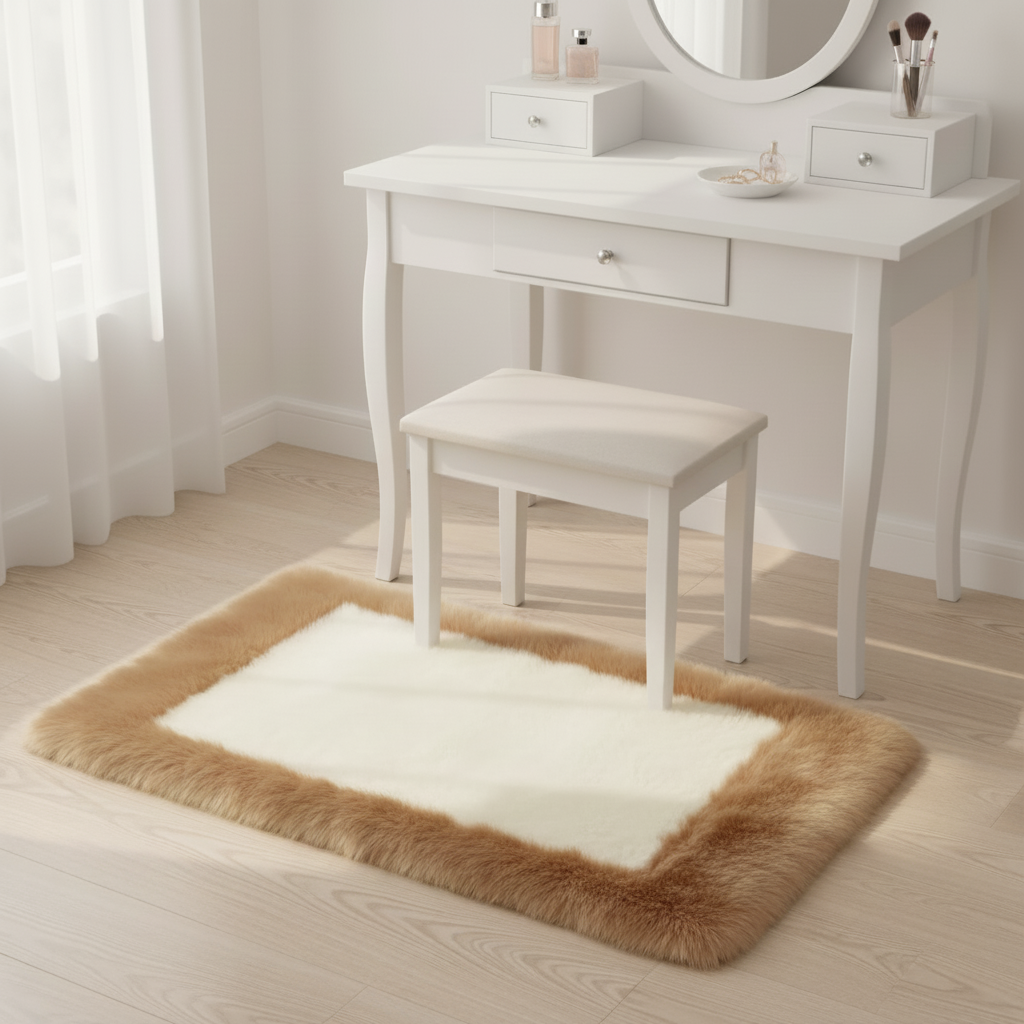 Soft & Fluffy Sheepskin Rug – Non-Slip, Machine Washable Faux Fur Carpet for Bedroom & Living Room | Trufairs