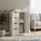 Stylish White Slim Storage Cabinet with 4 Drawers – Modern Freestanding Organizer for Bedroom, Living Room & Entryway | Trufairs