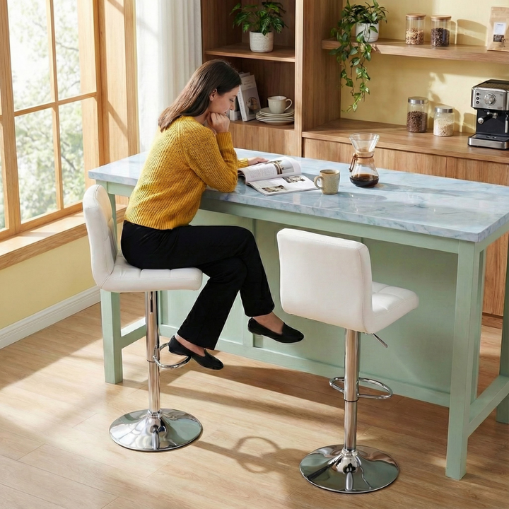 Adjustable Height High Bar Stool for Kitchen Islands, Coffee Bars & Leisure Areas | Trufairs
