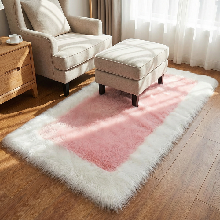 Soft & Fluffy Sheepskin Rug – Non-Slip, Machine Washable Faux Fur Carpet for Bedroom & Living Room | Trufairs