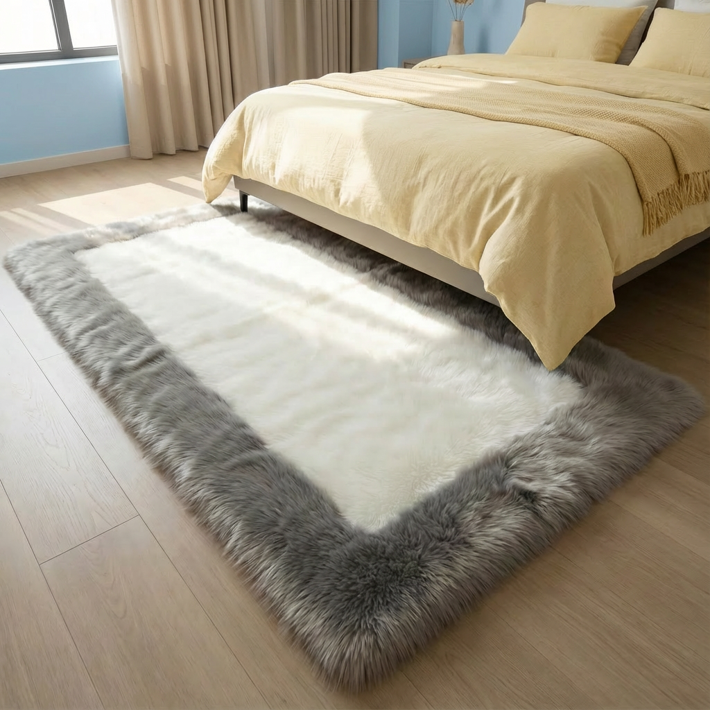 Soft & Fluffy Sheepskin Rug – Non-Slip, Machine Washable Faux Fur Carpet for Bedroom & Living Room | Trufairs