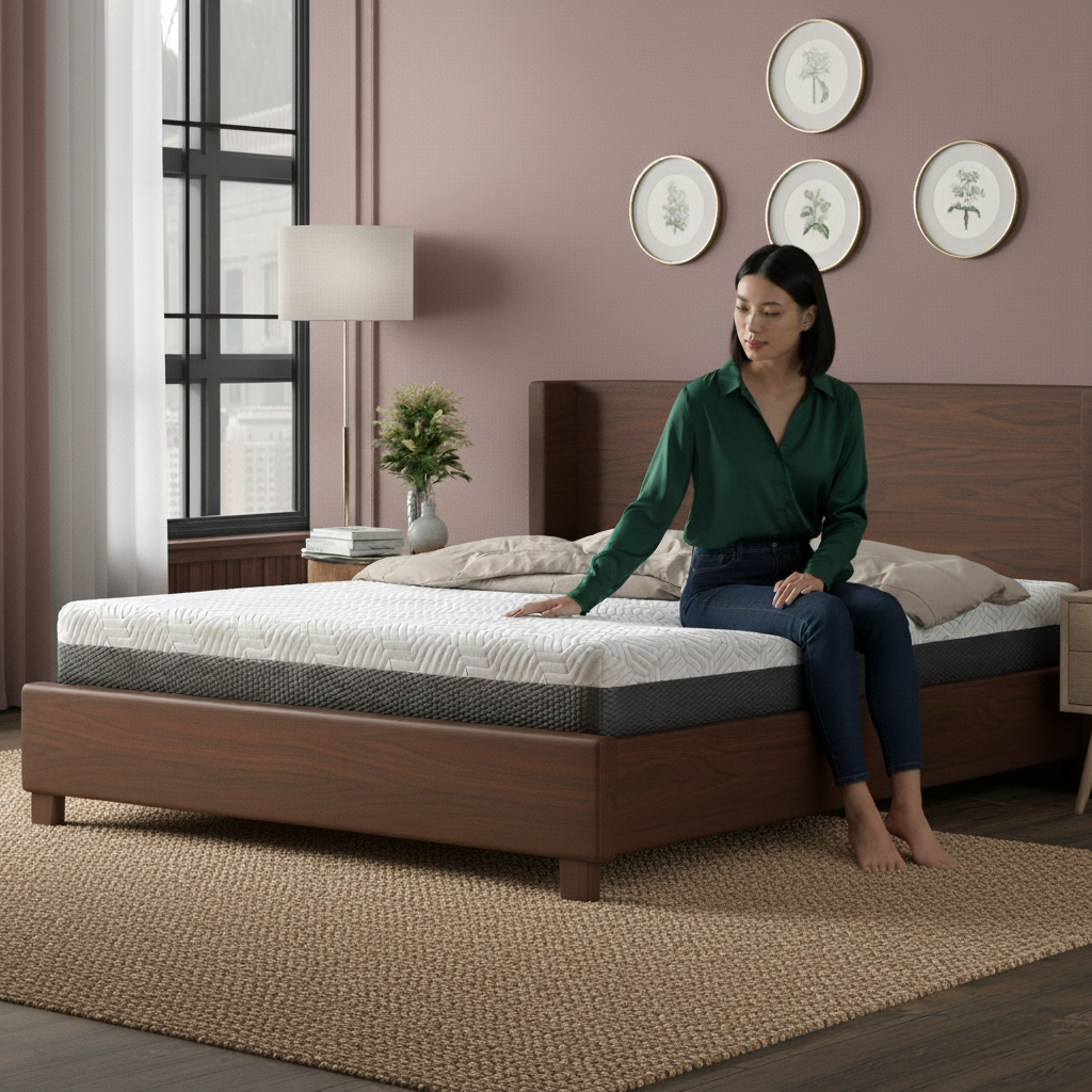 Omne Fria 8 Inch Queen Firm Mattress With Cooling Cover