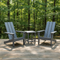 3-Piece Dark Grey Resin Adirondack Chair Set – All-Weather Patio Seating | Modern Outdoor Furniture | Trufairs