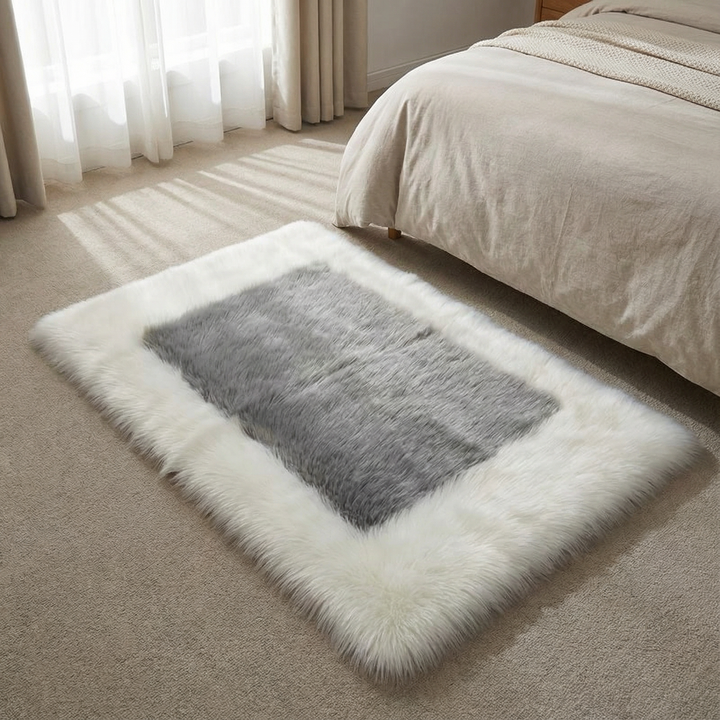 Soft & Fluffy Sheepskin Rug – Non-Slip, Machine Washable Faux Fur Carpet for Bedroom & Living Room | Trufairs
