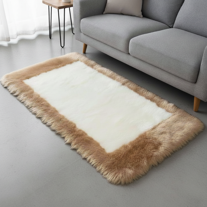 Soft & Fluffy Sheepskin Rug – Non-Slip, Machine Washable Faux Fur Carpet for Bedroom & Living Room | Trufairs