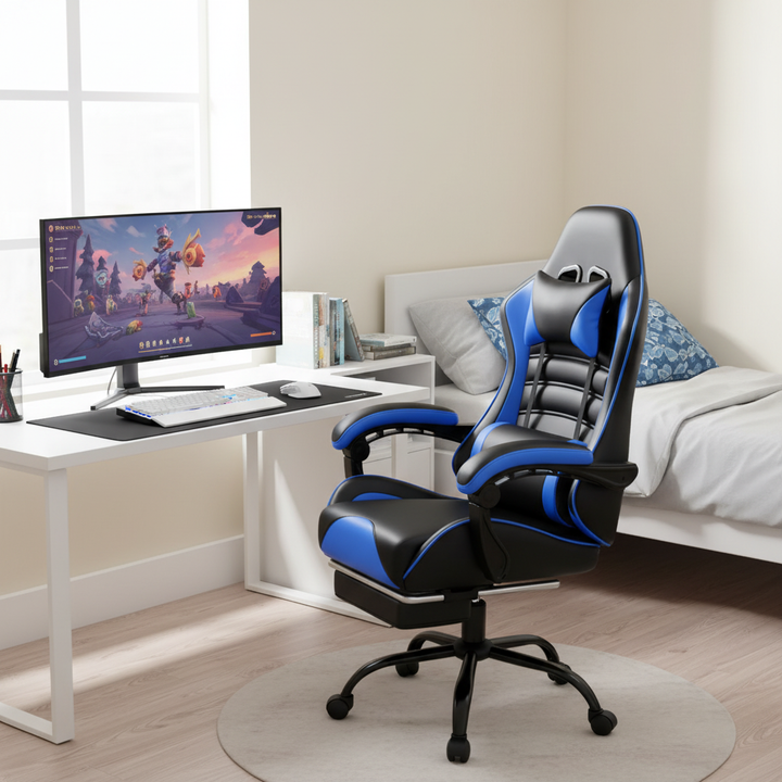 Heavy-Duty Ergonomic Gaming Chair – Adjustable Leather Computer Chair for Adults & Heavy People | Office & Gaming Desk Chair | Trufairs