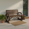 Rustic Outdoor Wooden Wagon Wheel Bench – 2-Person Patio Seating with Backrest | Trufairs
