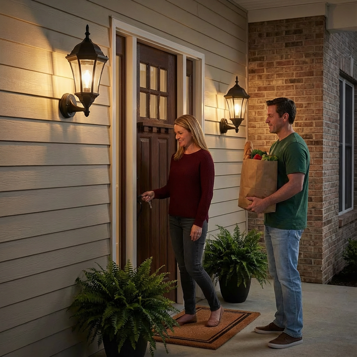 Matte Black Carousel Lantern Outdoor Wall Light – Stylish Modern Illumination | Entry Sconce | Trufairs