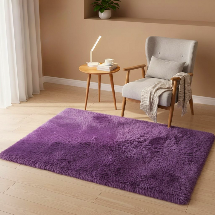 Long Imitation Wool Plush Rug – Cozy Soft Accent Carpet | Bedroom & Living Room Decor | Trufairs