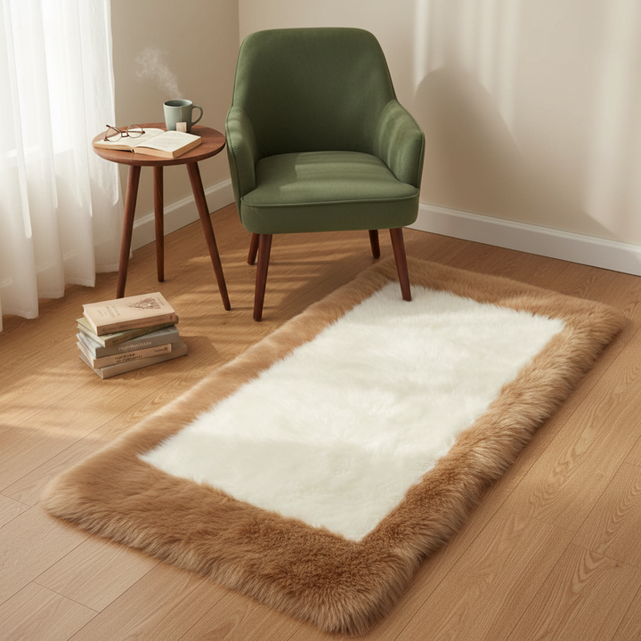 Soft & Fluffy Sheepskin Rug – Non-Slip, Machine Washable Faux Fur Carpet for Bedroom & Living Room | Trufairs