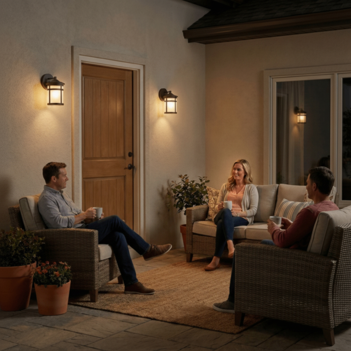 Bronze Lantern Outdoor Wall Light – Traditional Elegance & Inviting Ambience | Hanging Door Sconce | Trufairs