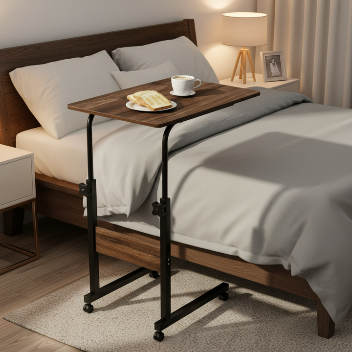 C-Shaped Side Table for Couch, Bed & Small Spaces – Laptop & Snack Table | Trufairs