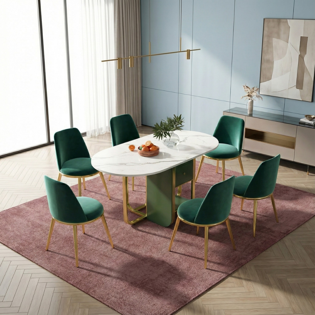 Modern Rectangle Leaf Folding Wood Dining Table with Storage – Seats 4–6 People | Trufairs