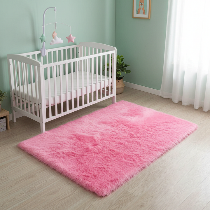 Long Imitation Wool Plush Rug – Cozy Soft Accent Carpet | Bedroom & Living Room Decor | Trufairs