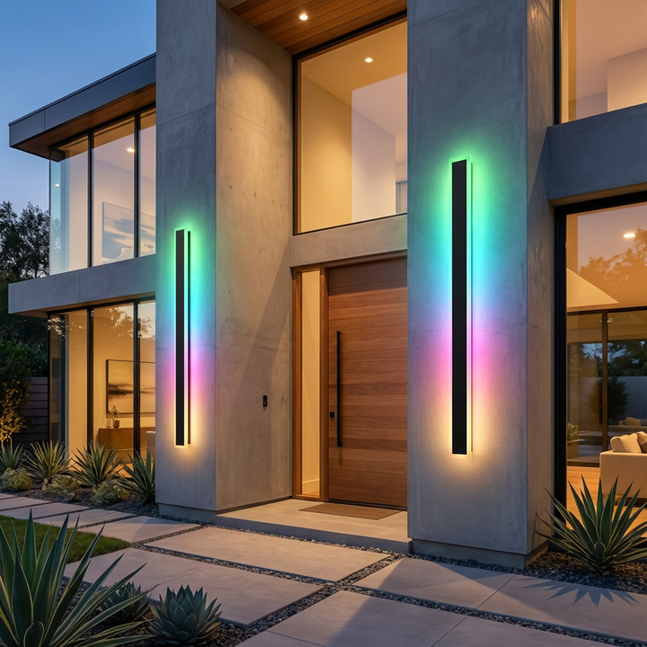 60" Outdoor RGB LED Wall Lights 2-Pack with Remote Control & IP65 Waterproof | Trufairs