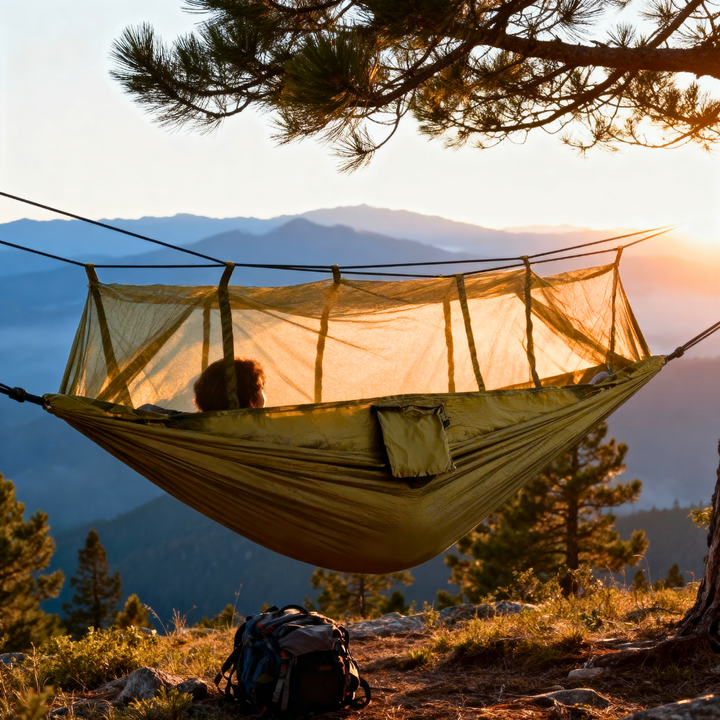 2-Person Camping Hammock with Mosquito Net – 600 lbs Load Parachute Nylon Portable Outdoor Hammock | Trufairs