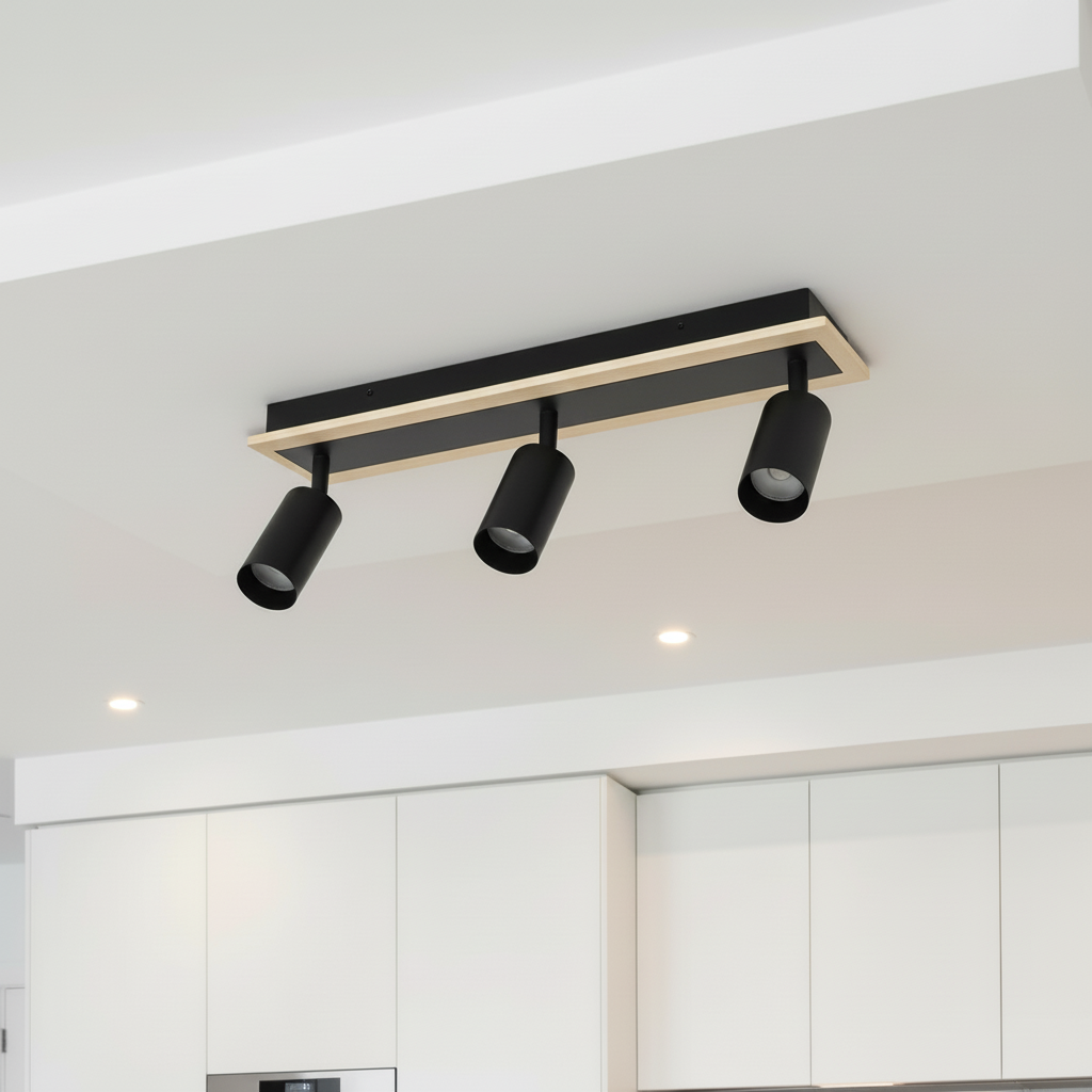 3-Lights LED Track Lighting Fixtures for Kitchen, Bathroom & Living Room | Trufairs