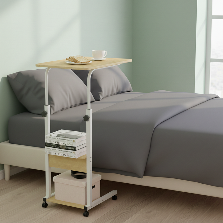 C-Shaped Side Table for Couch, Bed & Small Spaces – Laptop & Snack Table | Trufairs