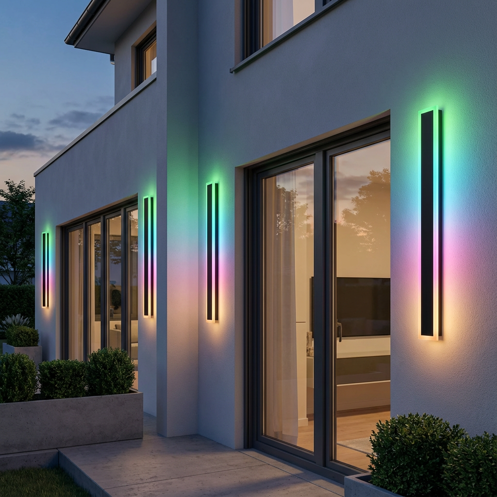 60" Outdoor RGB LED Wall Lights 2-Pack with Remote Control & IP65 Waterproof | Trufairs
