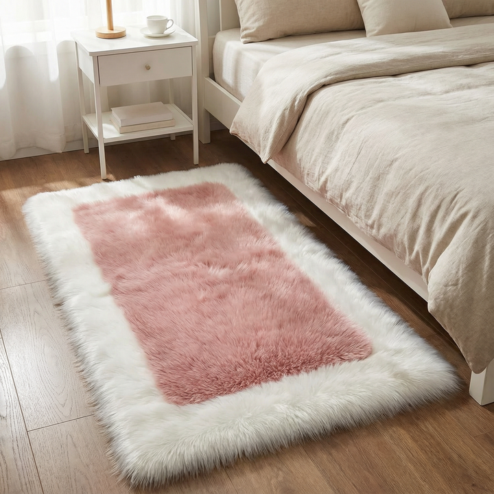 Soft & Fluffy Sheepskin Rug – Non-Slip, Machine Washable Faux Fur Carpet for Bedroom & Living Room | Trufairs