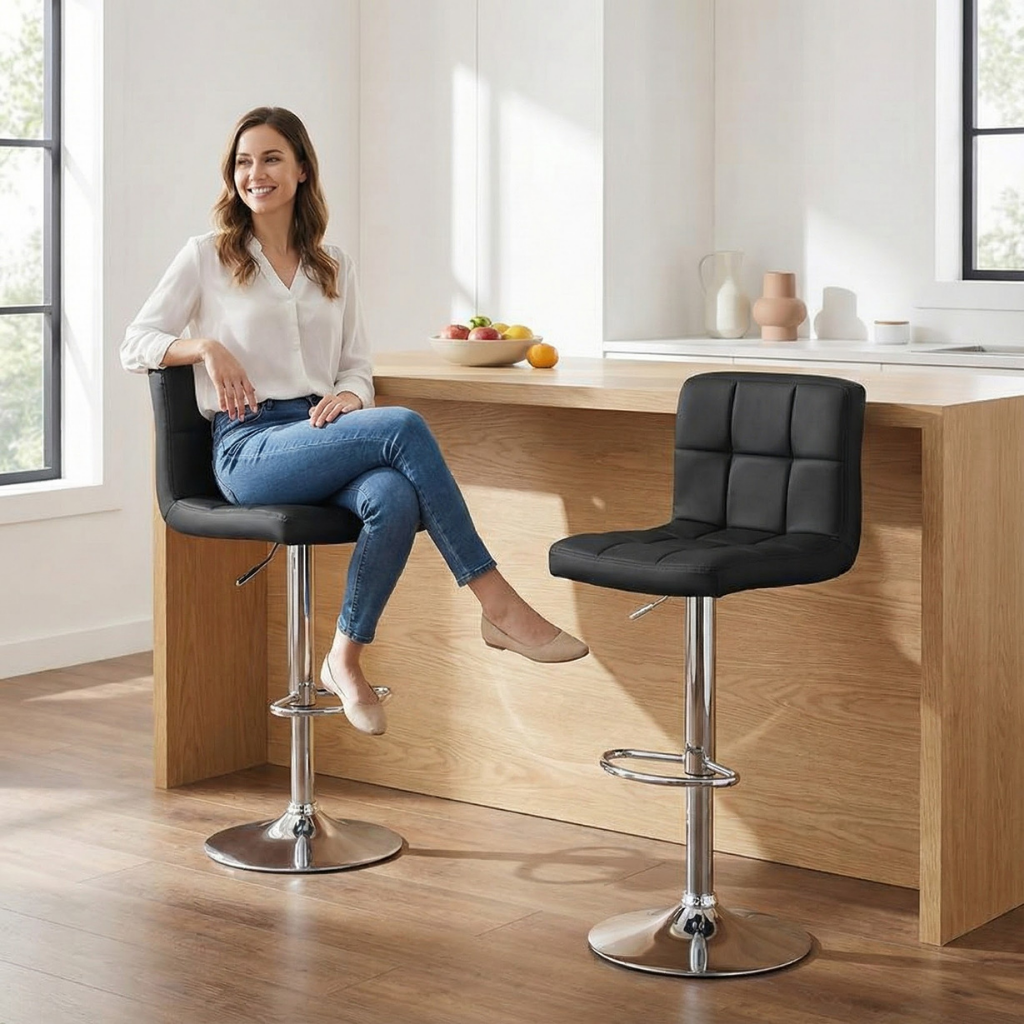 Adjustable Height High Bar Stool for Kitchen Islands, Coffee Bars & Leisure Areas | Trufairs