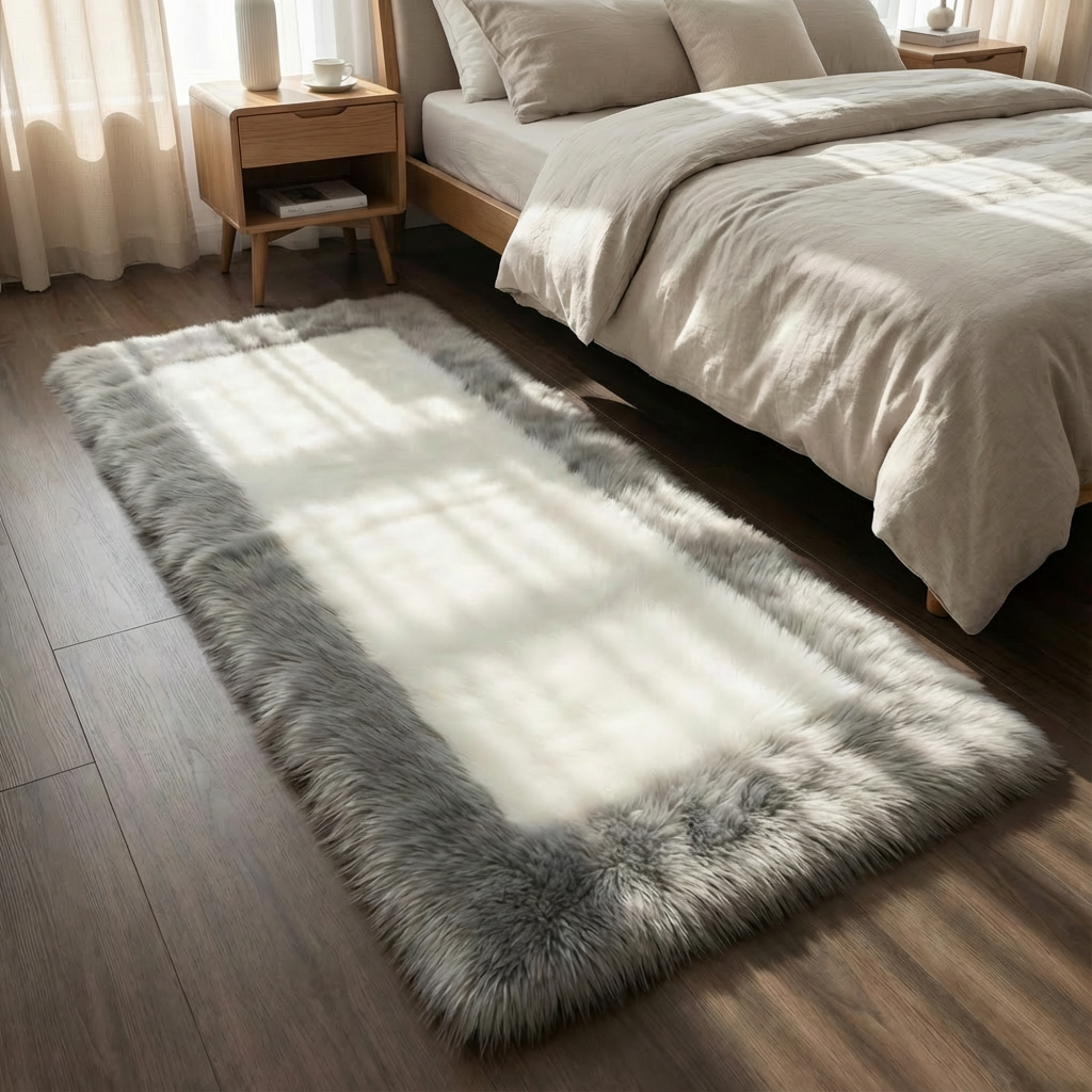 Soft & Fluffy Sheepskin Rug – Non-Slip, Machine Washable Faux Fur Carpet for Bedroom & Living Room | Trufairs