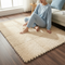 Soft Interlocking Shaggy Carpet Mats - Protective Floor Tiles for Kids' Play & Exercise; Home Parlor; Bedroom - Fluffy Area Rugs by Smabee
