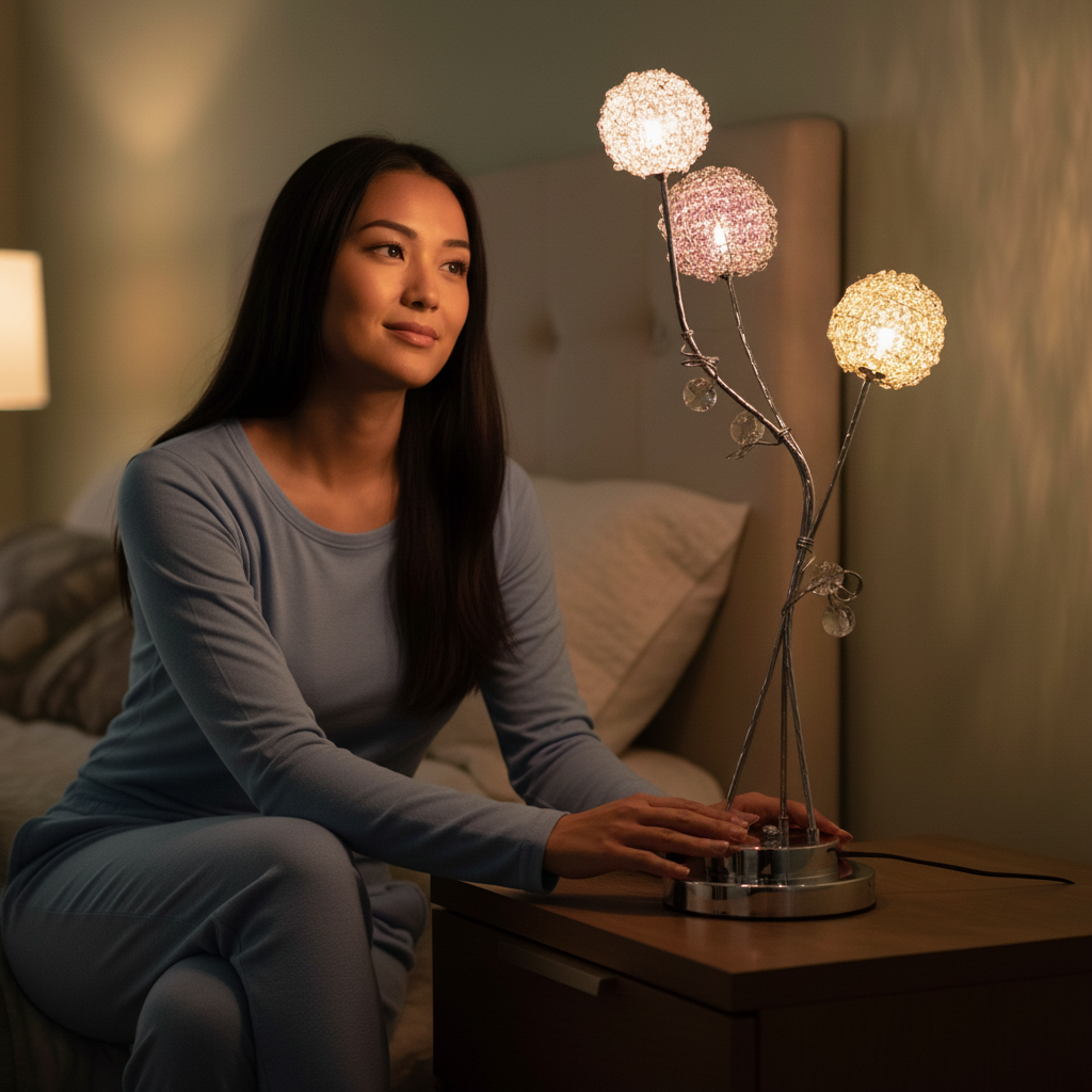 28" In 3 Aluminum Led Zeus Metal Table Lamp