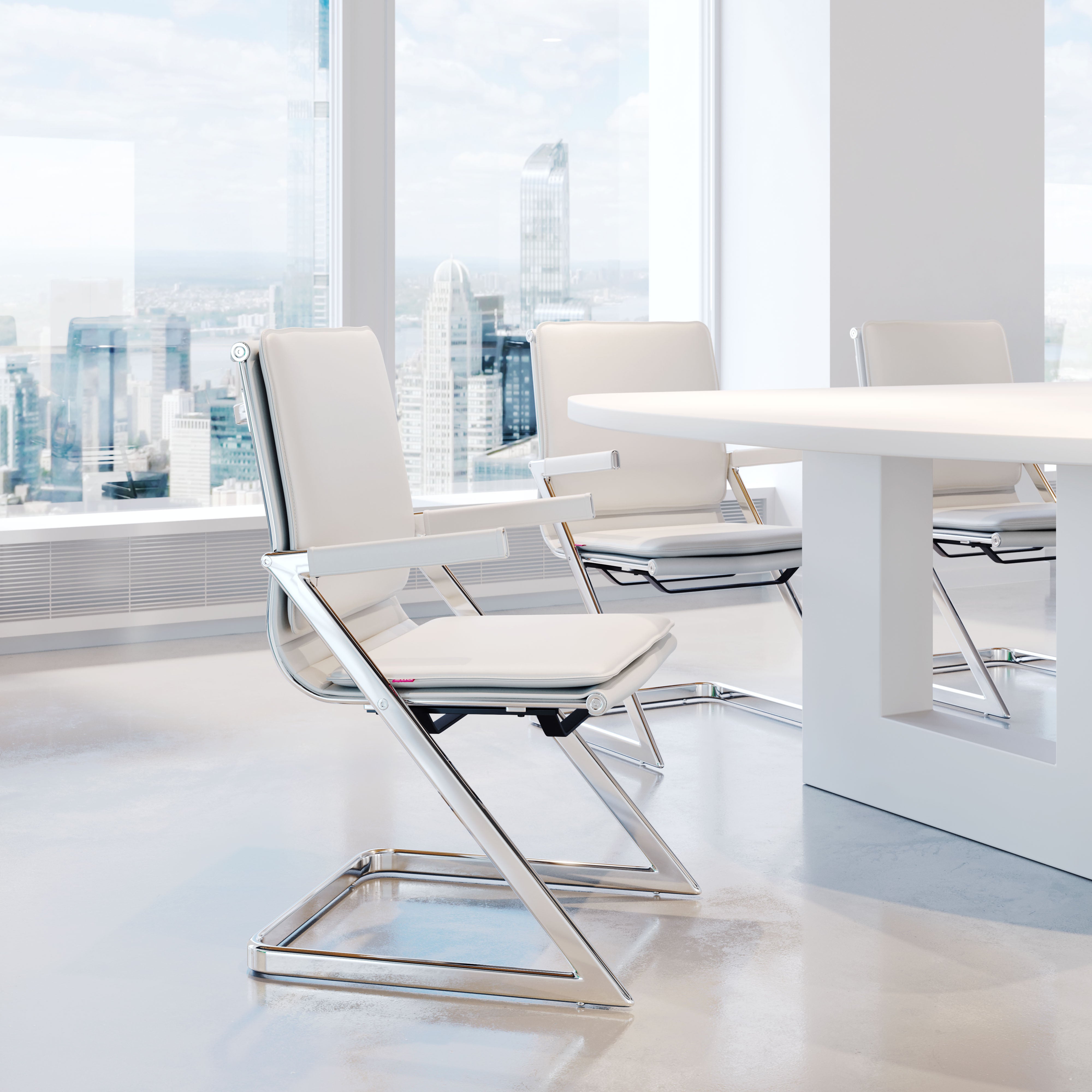 Lider Plus Conference Chair (Set of 2) White