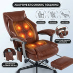 Massage office chair backrest and seat with six heated vibration nodes and a wired remote control