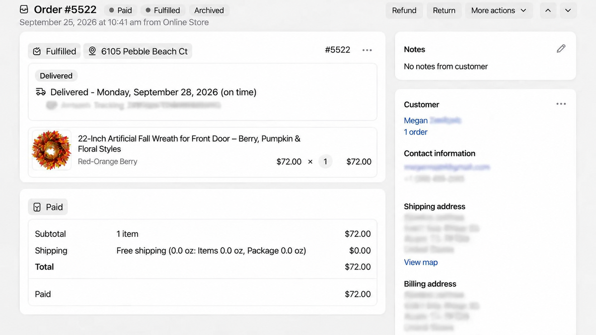 22-Inch Artificial Fall Wreath for Front Door – Berry, Pumpkin & Floral Styles customer review screenshot 2