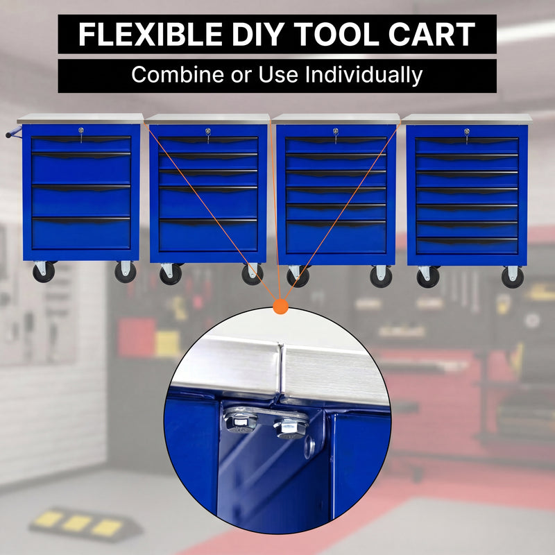 Steel tool box organizer - 0.5mm cold-rolled steel construction, rust-resistant finish