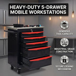 Steel tool box organizer - 0.5mm cold-rolled steel construction, rust-resistant finish