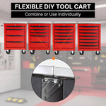 Steel tool box organizer - 0.5mm cold-rolled steel construction, rust-resistant finish